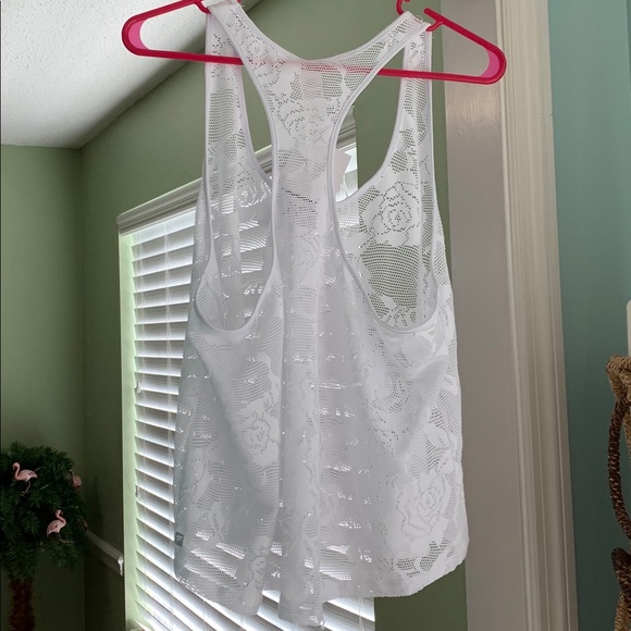 Fabletics Racer Back White Exercise Shirt (NWT) - Picture 3 of 7